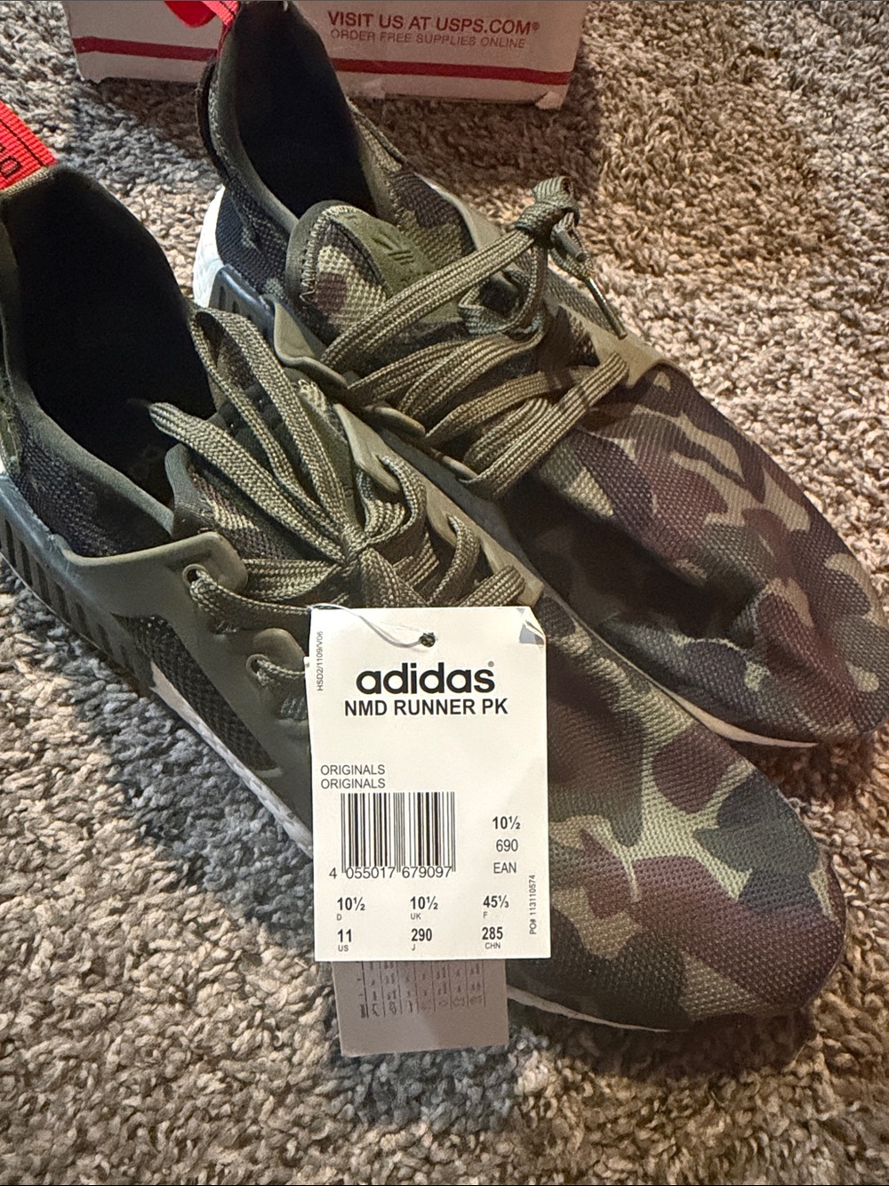 adidas NMD Runner PK Olive Green Camo Men's Sneakers